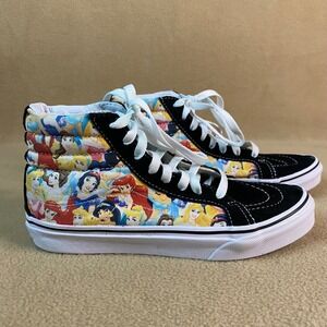 Vans Sk8-Hi Disney Princess Character High Top Sneakers Womens Skate‎ Sz 6 *FLAW